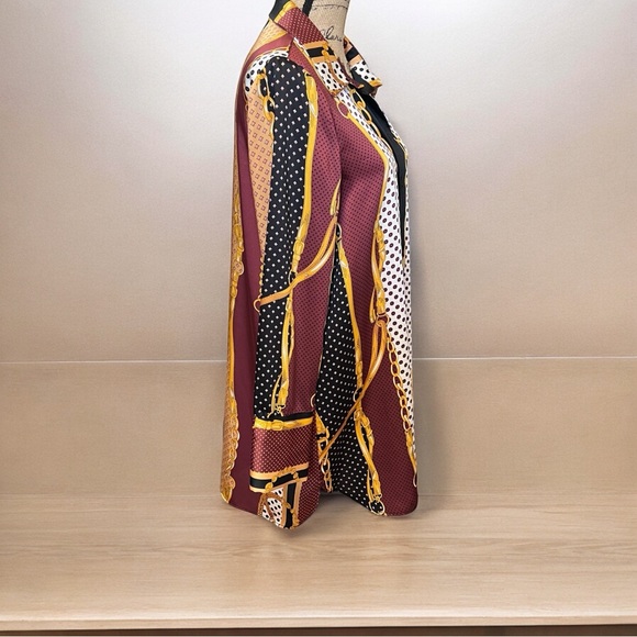 NWOT- ZARA TRF COLLECTION- Oversized Multi Pattern Top- L - Picture 3 of 9